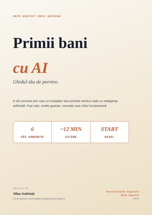 Coperta Ghid Primii Bani cu AI